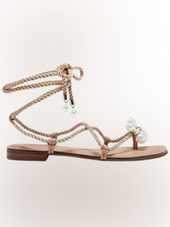 INC International Concepts Shoes - INC Jerzi Pearl & Rope Gladiator Sandals